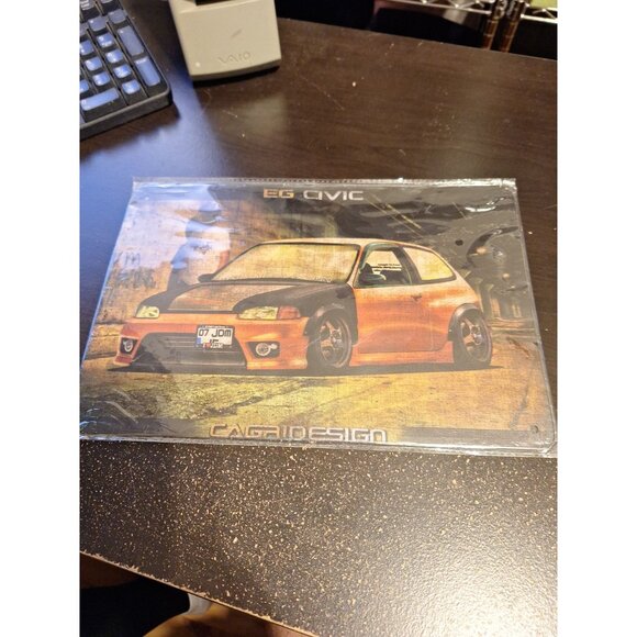 Other - EG Civic Cagri Design Metal Tin Sign 8" x 12" JDM Honda Car Wall Decor